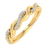 1/10 Carat Diamond Wedding Band Ring in Gold
