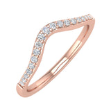 1/10 Carat (ctw) Gold Ladies Diamond Wedding Stackable Band - Guard Ring  - Preview 1