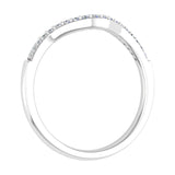 1/10 Carat (ctw) Gold Ladies Diamond Wedding Stackable Band - Guard Ring-Preview 7