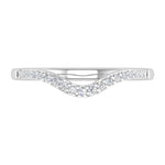 1/10 Carat (ctw) Gold Ladies Diamond Wedding Stackable Band - Guard Ring-Preview 8