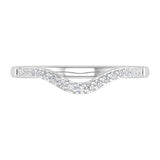 1/10 Carat (ctw) Gold Ladies Diamond Wedding Stackable Band - Guard Ring-Preview 8