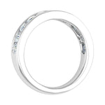 1 Carat Diamond Wedding Band Ring in White Gold - IGI Certified-Preview 1
