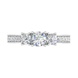 1 Carat (ctw) 3-Stone Diamond Engagement Ring in Gold