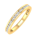1/3 Carat Channel Set Diamond Gold Wedding Band Ring in Gold - IGI Certified