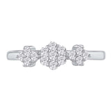 1/3 Carat Diamond Floral Cluster Ring in Gold - IGI Certified