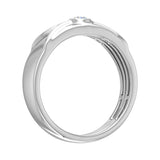 0.12 Carat Mens Diamond Solitaire Wedding Band Ring in Gold