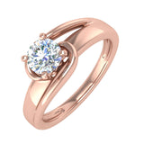 1/2 Carat 4-Prong Set Diamond Solitaire Engagement Ring in Gold - IGI Certified