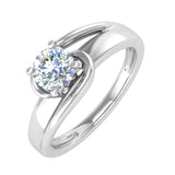 1/2 Carat 4-Prong Set Diamond Solitaire Engagement Ring in Gold - IGI Certified