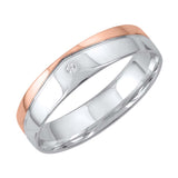 0.01 Carat Diamond Unisex Wedding Band Ring in Gold
