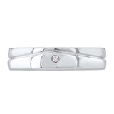 0.01 Carat Diamond Unisex Wedding Band Ring in Gold