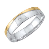 0.01 Carat Diamond Unisex Wedding Band Ring in Gold