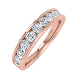 1 Carat Channel Set Diamond Wedding Band Ring in Gold