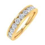 1 Carat Channel Set Diamond Wedding Band Ring in Gold