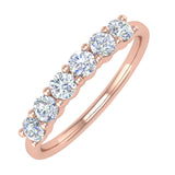 1/2 Carat 6-Stone Diamond Wedding Band Ring in Gold