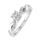 0.47 Carat Diamond Twisted Engagement Ring in Gold