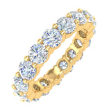 4 Carat Diamond Eternity Wedding Band Ring in 14K Gold - IGI Certified (Value Collection)