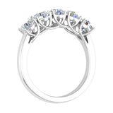1 1/2 Carat 5-Stone Diamond Wedding Band Ring in Gold - IGI Certified