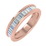 1/2 Carat Channel Set Baguette Shape Diamond Wedding Band Ring in Gold