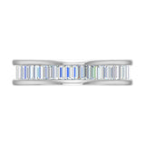 1/2 Carat Channel Set Baguette Shape Diamond Wedding Band Ring in Gold