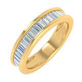 1/2 Carat Channel Set Baguette Shape Diamond Wedding Band Ring in Gold