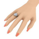 1 Carat Natural Diamond Cluster Ring Band in Gold - IGI Certified