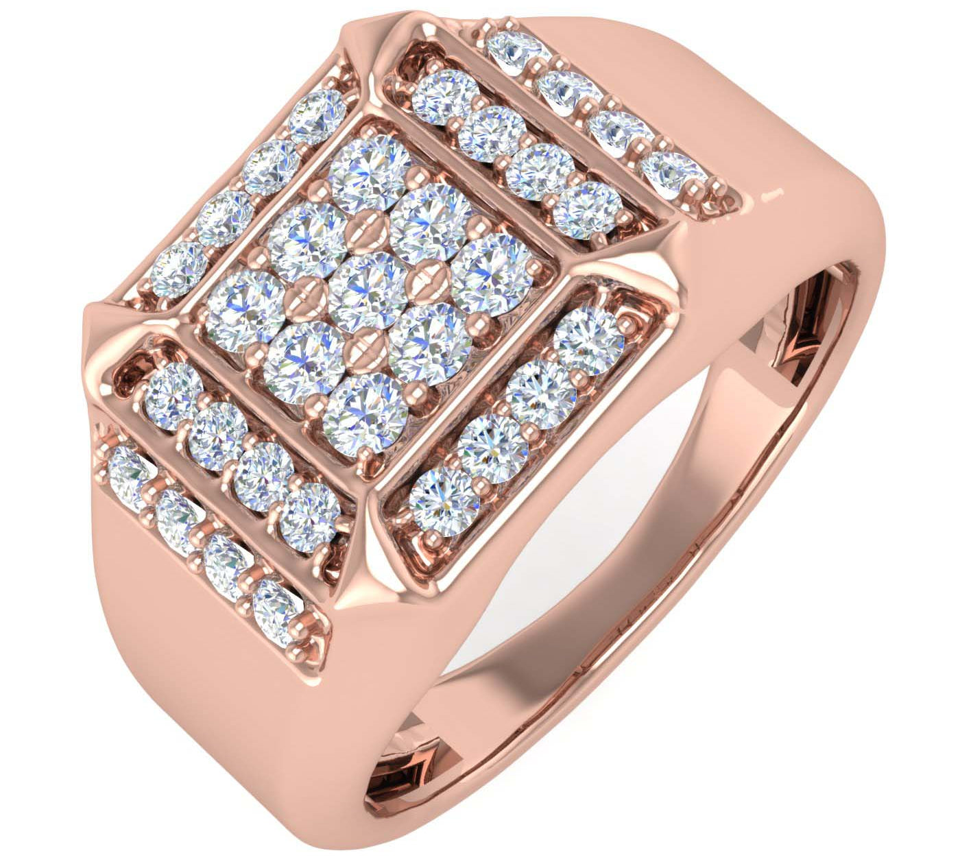 3/4 Carat Men's Diamond Wedding Band Ring in Gold