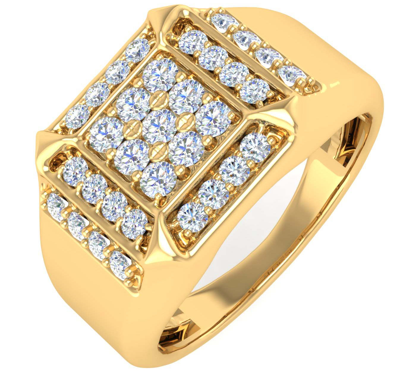 3/4 Carat Men's Diamond Wedding Band Ring in Gold