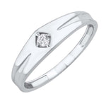 0.08 Carat Men's Diamond Wedding Band Ring in Gold