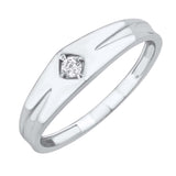 0.08 Carat Men's Diamond Wedding Band Ring in Gold