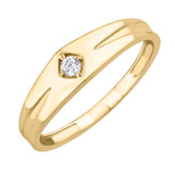 0.08 Carat Men's Diamond Wedding Band Ring in Gold