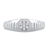 0.09 Carat Men's Diamond Wedding Band Ring in Gold