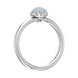 1/4 Carat Prong Set Diamond Cluster Ring Band in Gold