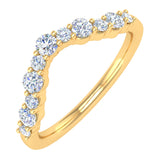 3/8 Carat Diamond Wedding Band Guard Ring Enhancers in Gold