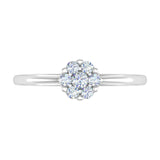1/3 Carat Diamond Cluster Engagement Ring Band in Gold