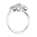 1/3 Carat Halo Diamond Engagement Ring in Gold - IGI Certified - Preview 1
