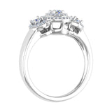 1/3 Carat Halo Diamond Engagement Ring in Gold - IGI Certified - Preview 1