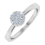 0.15 Carat Cluster Prong Set Diamond Ring in Gold - IGI Certified