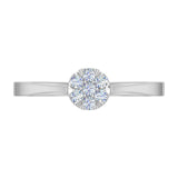 0.15 Carat Cluster Prong Set Diamond Ring in Gold - IGI Certified
