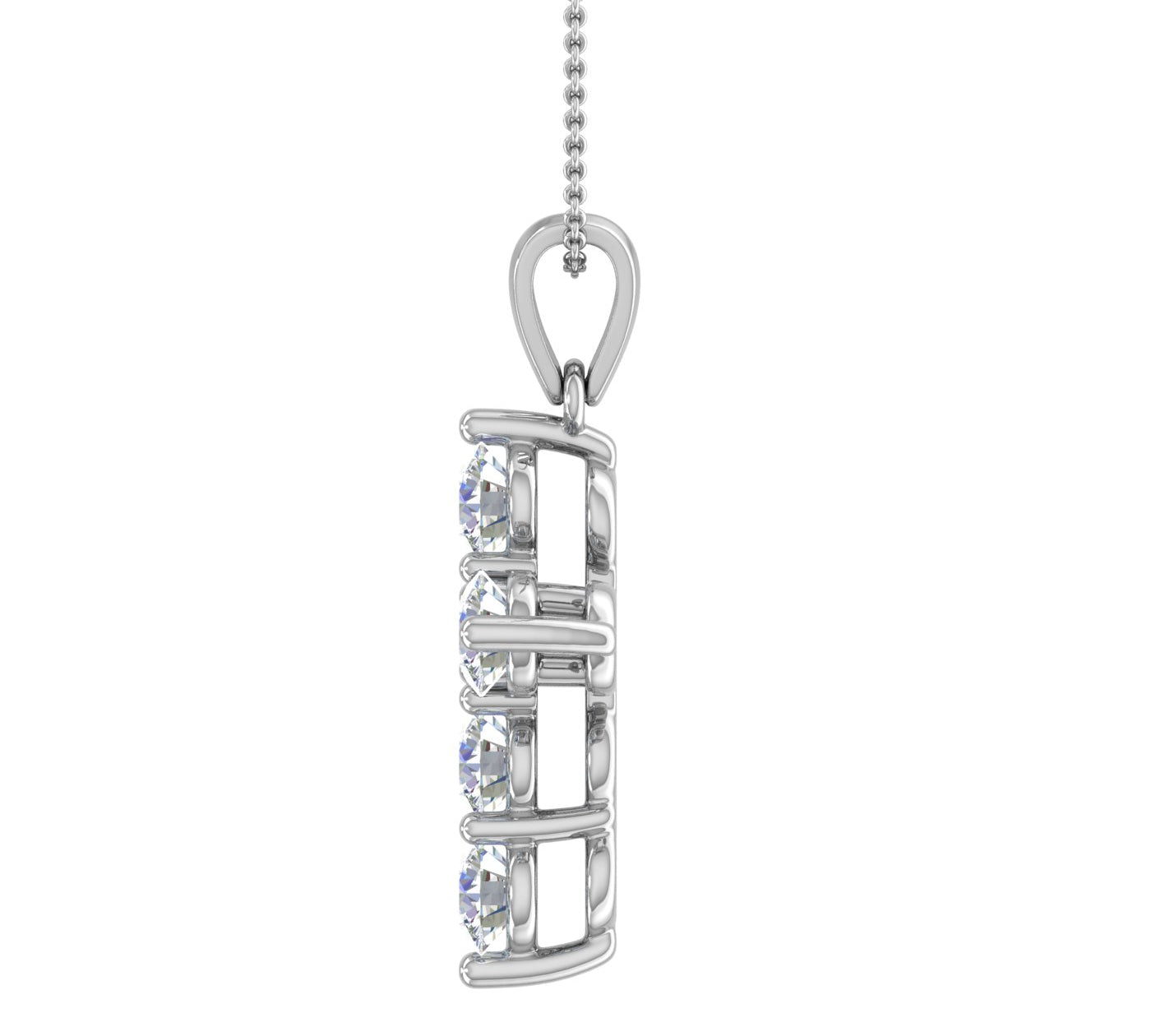 1.50 Carat Diamond Cross Pendant Necklaces in 14K Gold (Included Silver Chain) - IGI Certified