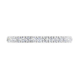 1/2 Carat Round Diamond Wedding Band Ring in White Gold - IGI Certified