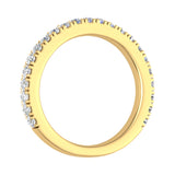 1/2 Carat Round Diamond Wedding Band Ring in Yellow Gold - IGI Certified