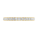 1/2 Carat Round Diamond Wedding Band Ring in Yellow Gold - IGI Certified