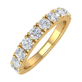 Gold Diamond Wedding Band Ring (0.85 Carat) - IGI Certified