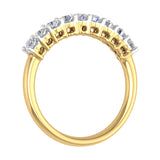 1/2 Carat Round Diamond Wedding Band Ring in Yellow Gold - IGI Certified