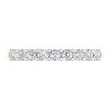 1/2 Carat Round Diamond Wedding Band Ring in Yellow Gold - IGI Certified