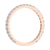 1/2 Carat Diamond 3/4 Eternity Wedding Band Ring in Rose Gold - IGI Certified