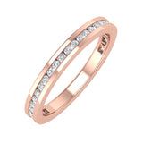 1/4 Carat Channle Set Diamond Wedding Band in Rose Gold