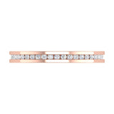 1/4 Carat Channle Set Diamond Wedding Band in Rose Gold