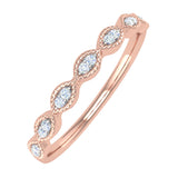 0.04 Carat Anniversary Wedding Band Ring in Rose Gold