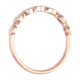 0.04 Carat Anniversary Wedding Band Ring in Rose Gold